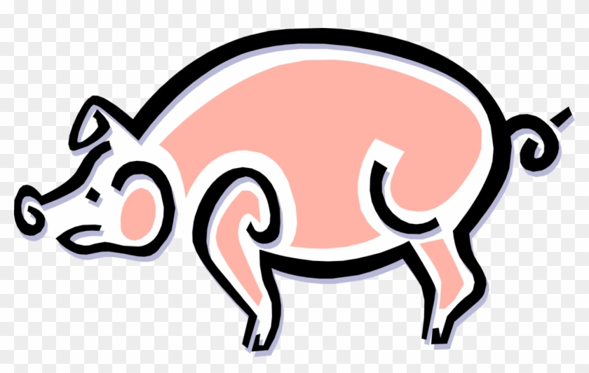 Vector Illustration Of Farm Agriculture Livestock Animal - Pig #1196131