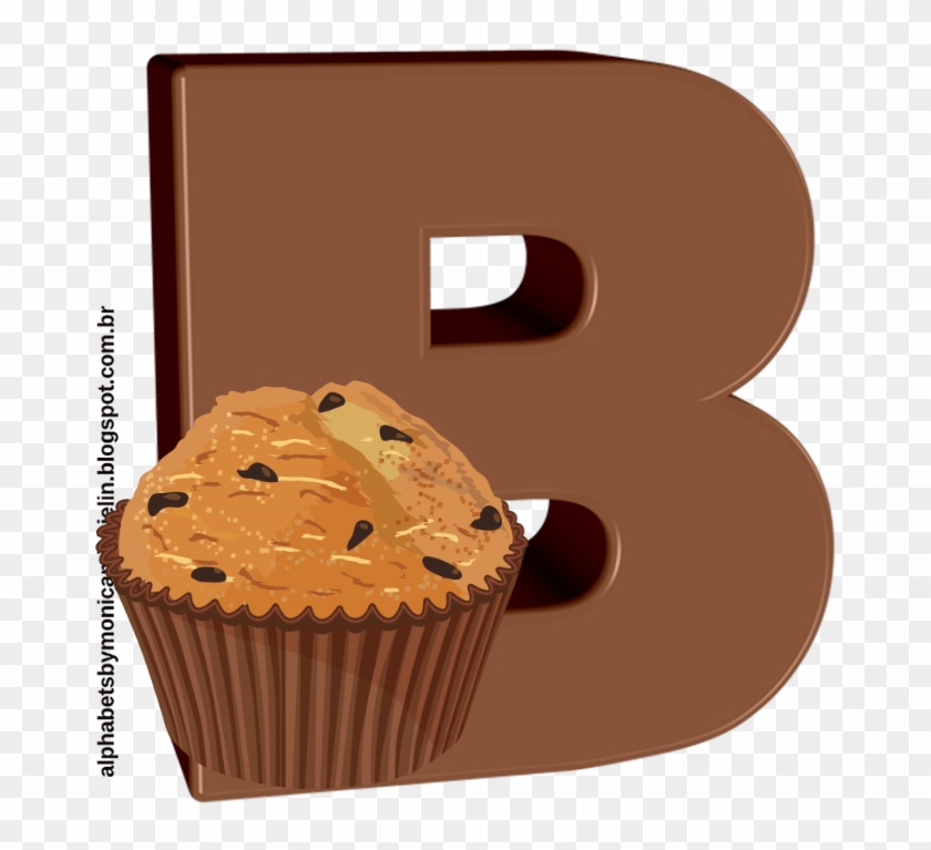 Cupcake De Chocolate Alfabeto Png (chocolat Muffin - Muffins For Mom #1196172