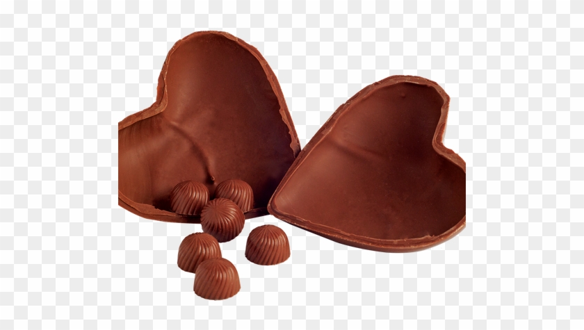 Coração De Chocolate Recheado Com Bombons - Coração De Chocolate Com Bombons #1196176