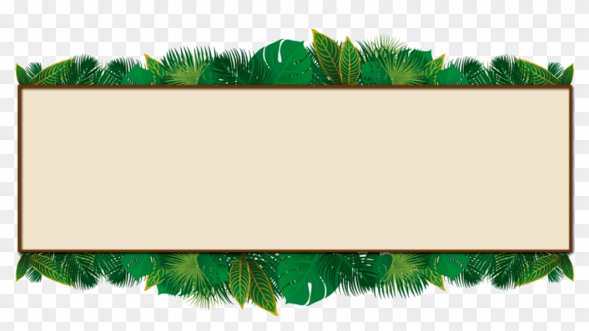 Tropical Jungle Palm Tree Leaves Frame Stock Image - Palm Trees #1196239