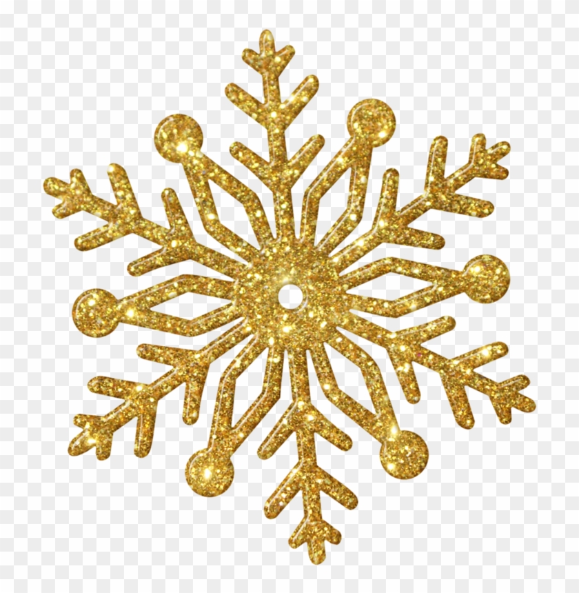 Snowflake Clip Art - Gold Snowflake Png #1196247