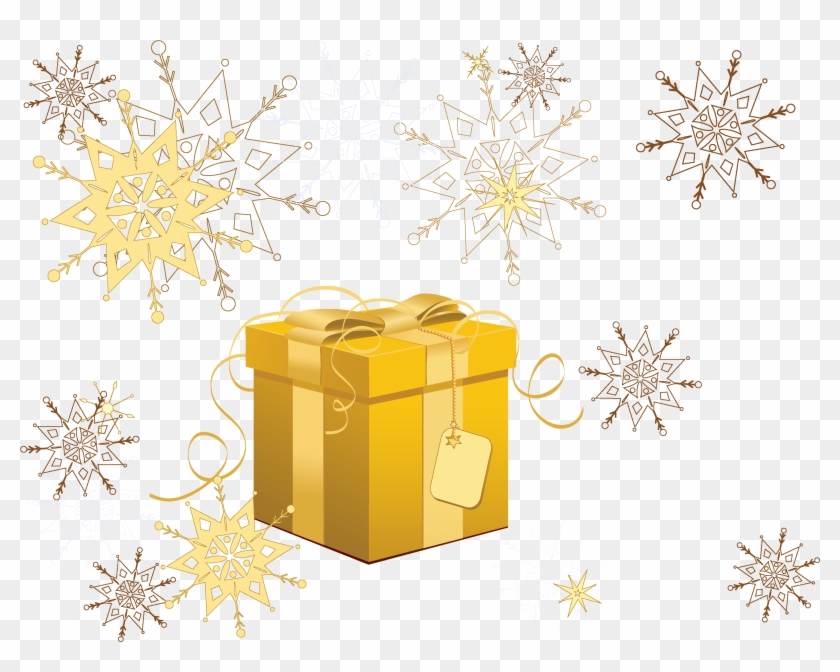 Snowflake Clipart Yellow - Christmas Gift #1196250