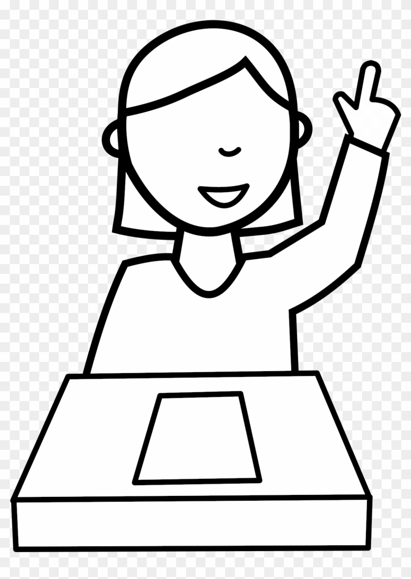 Big Image Raise Your Hand Outline Free Transparent Png Clipart Images Download