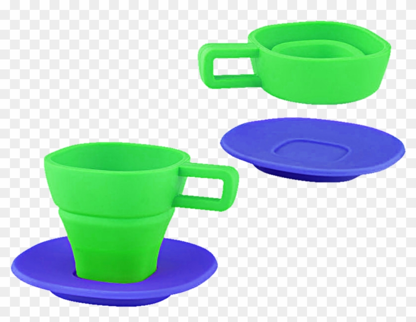 Silicone Collapsible Espresso Cup And Saucer - Coffee Cup #1196313