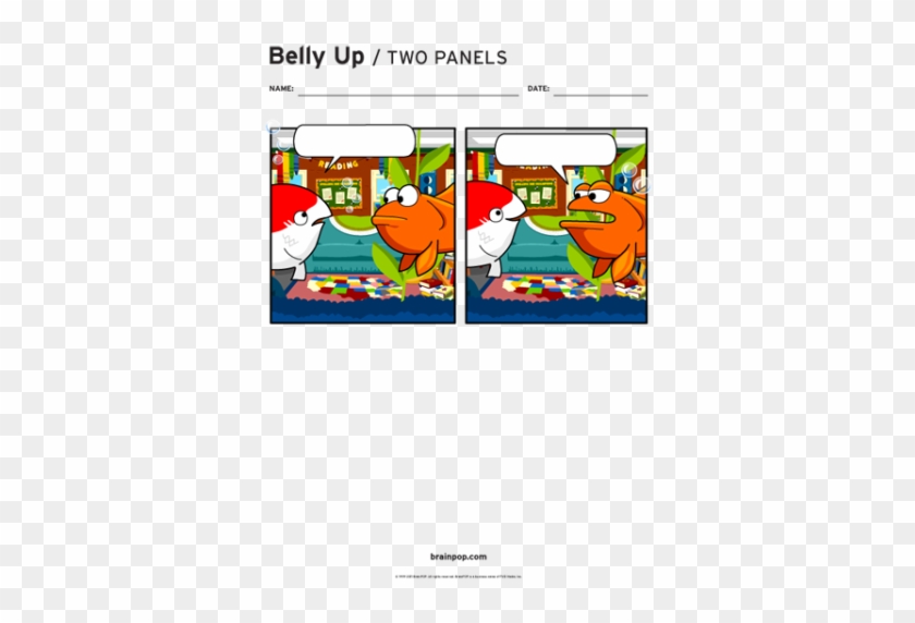 Belly Up Two-panel Comic - Cartoon #1196577