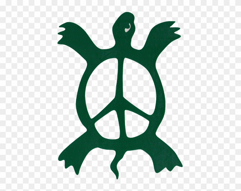 Vc004 - Peace Turtle - Vinyl Cutout - Turtle Peace Sign #1196608