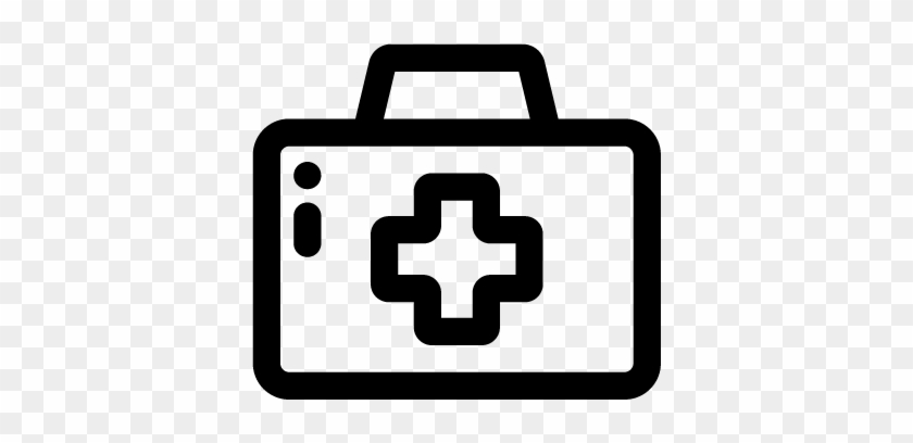 First Aid Kit - Nurse Black And White Clipart #1197117