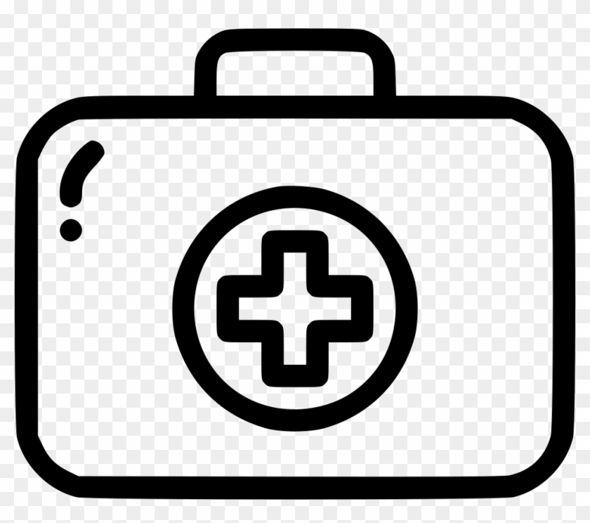 First Aid Medikit Healthcare Medical Box Kit Comments - Black And White Nurse Icon #1197143