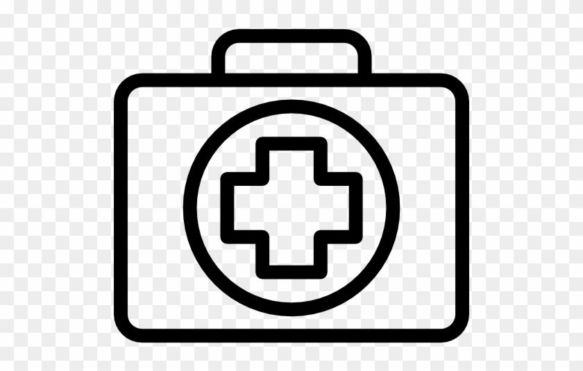 First Aid Kit Free Icon - Pharmaceutical Black And White Clip Art #1197151