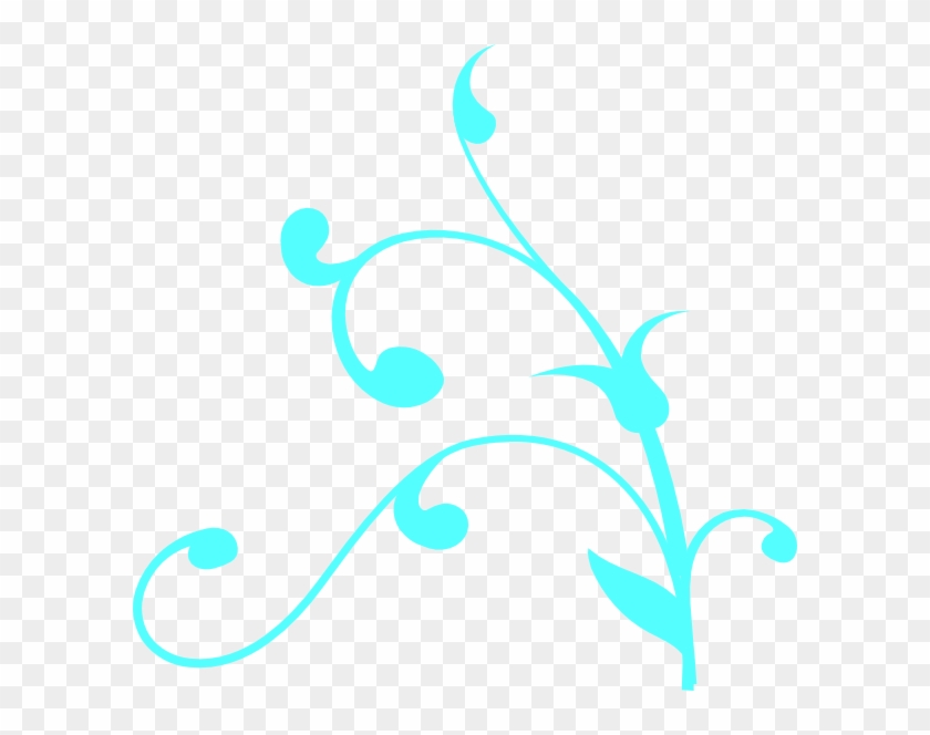 Teal Clipart Blue Swirl - Tree Branch Clip Art #1197253