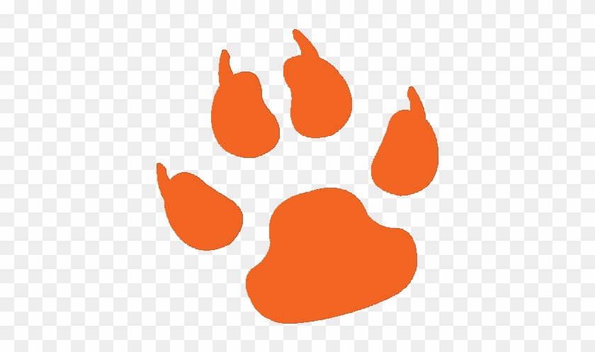 Orange Clipart Tiger Paw - Dog Paw Print #1197328