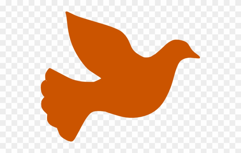 Peace Clipart Orange - Dove Silhouette #1197339