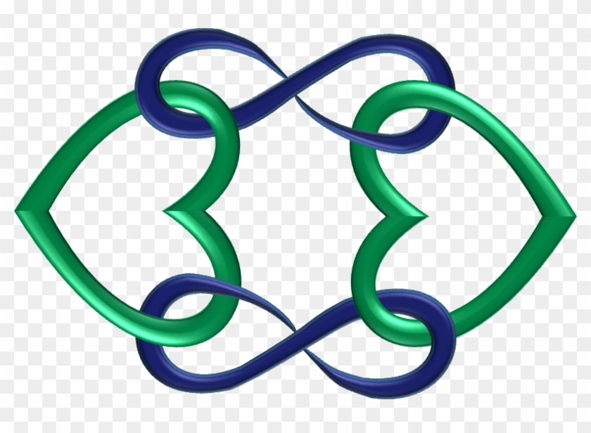 Circle 4 Indigo Green Hearts Infinity 2 1 Week Ago - Circle #1197470