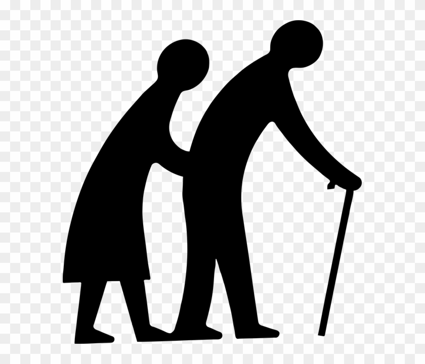 People Silhouette Clipart Black And White - Maintenance And Welfare Of Parents And Senior Citizens #1197544