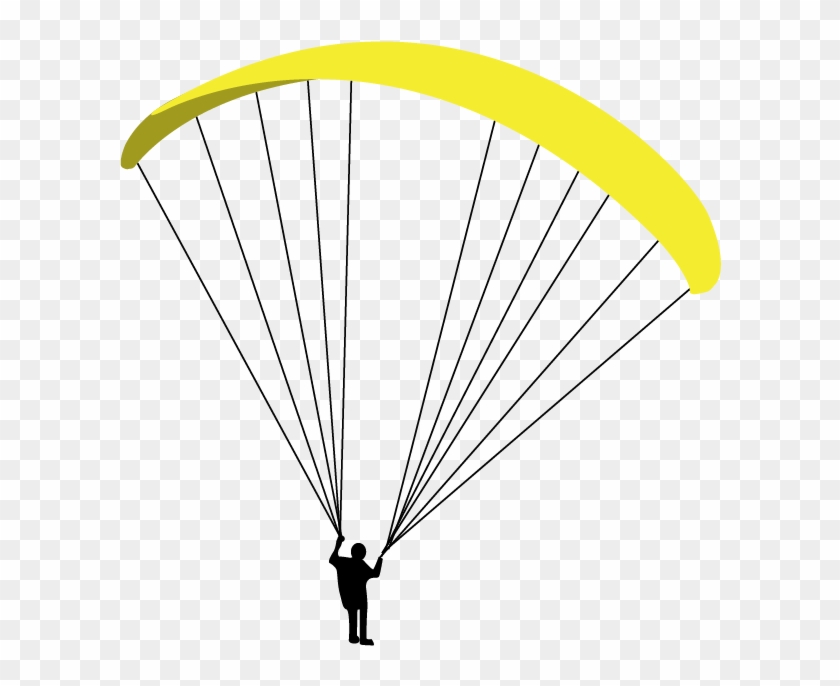 Drawing Of Skydiver With Parachute Open - Parachute Drawing Png #1197774