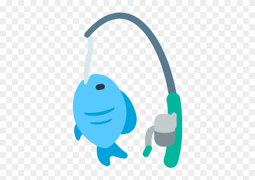 Fishing Pole And Fish Emoji - Fishing Pole With Fish Clipart #1197888