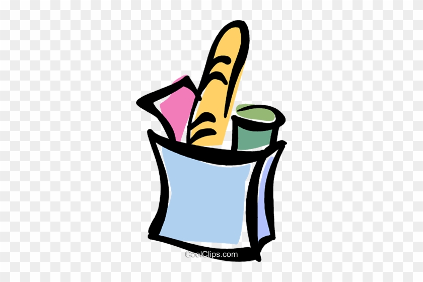 Bag Of Groceries Royalty Free Vector Clip Art Illustration - Markham Food Bank #1197941