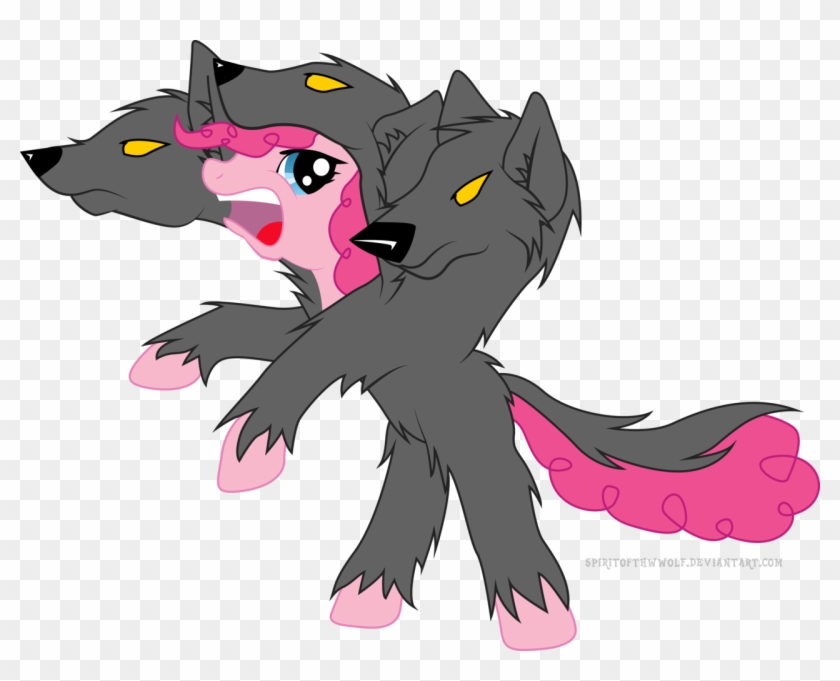 Spiritofthwwolf, Cerberus, Multiple Heads, Pinkie Pie, - Pinkie Pie #1197972