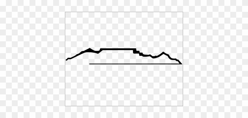 Table Mountain / Cape Town / South Africa / Outline - Table Mountain Outline Drawing #1198008