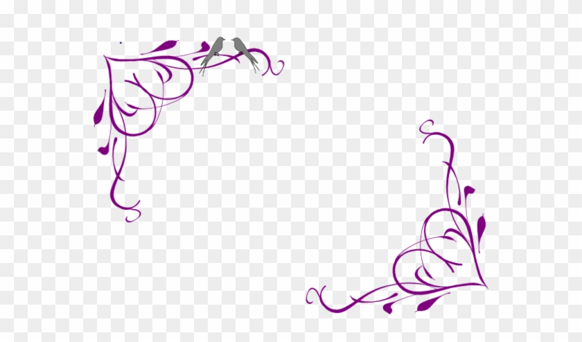 Purple Flower Border Design Clipart Free To Use Clip - Wake Up Thinking Of You #1198081