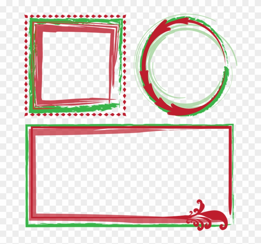 Christmas Border Clip Art 27, Buy Clip Art - Frohe Weihnacht-familien-foto-aufkleber Quadratischer #1198122