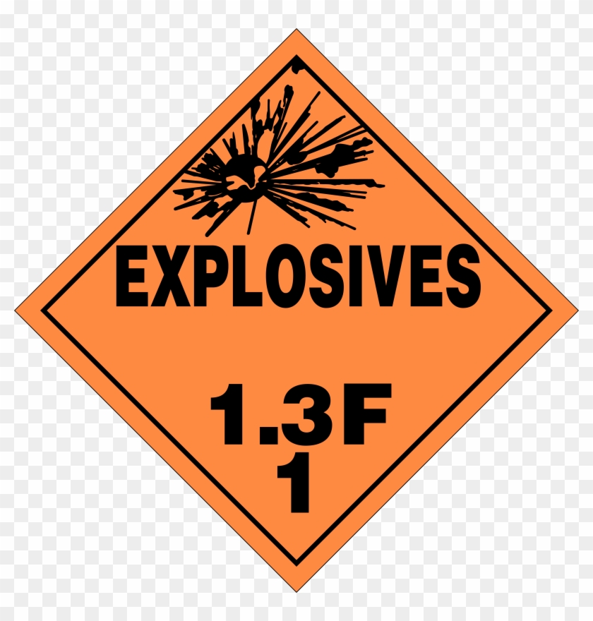 3 C - 1.4 Explosives Placard #1198524