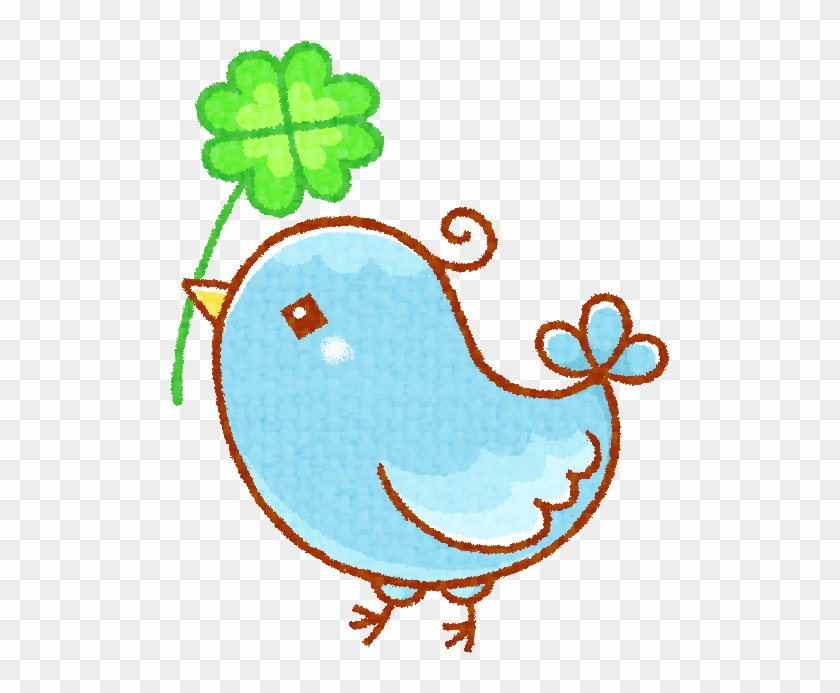 Blue Bird Small Bird Four Leaf Clover Happiness - Blue Bird Small Bird Four Leaf Clover Happiness #1198589