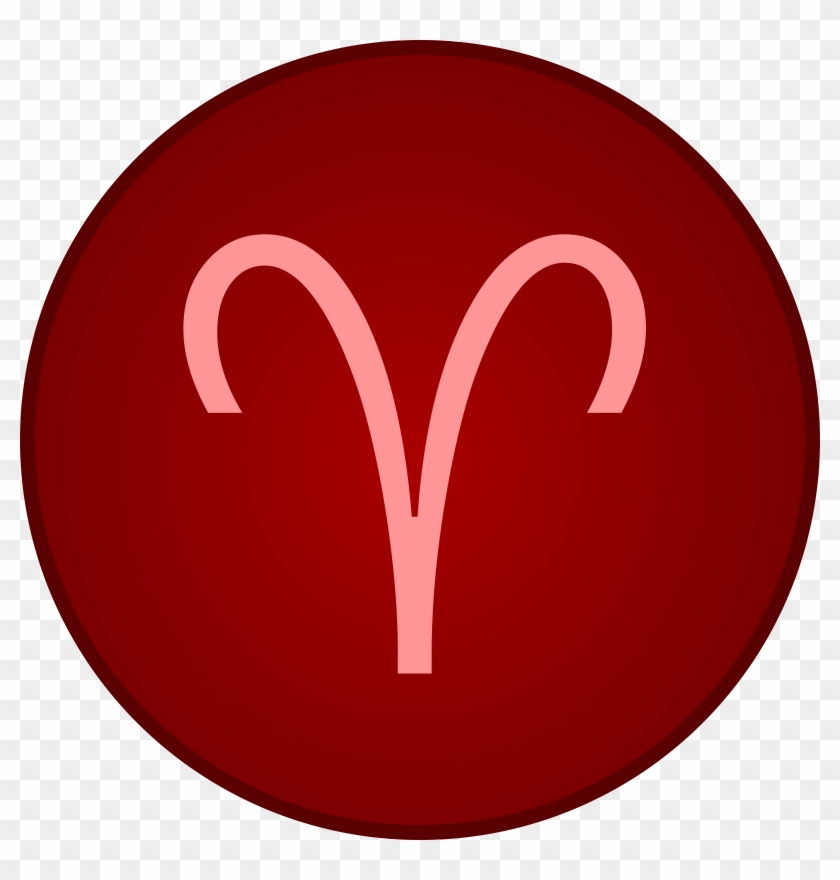 Aries Ram Symbol Clipart - Aries Symbol Red #1198658