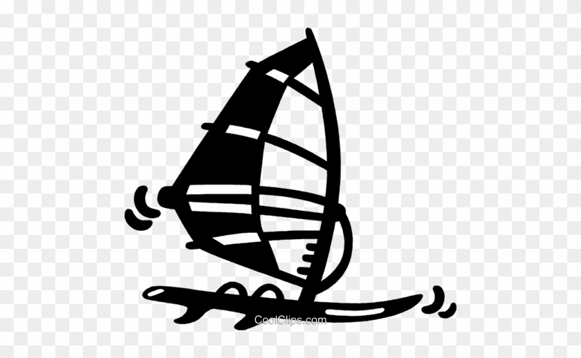 Windsurfer Royalty Free Vector Clip Art Illustration - Windsurfer Royalty Free Vector Clip Art Illustration #1198665