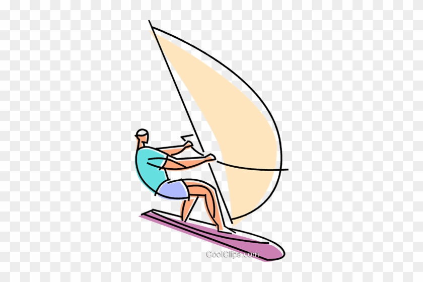 Windsurfer Riding The Wave Royalty Free Vector Clip - Windsurfer Riding The Wave Royalty Free Vector Clip #1198668