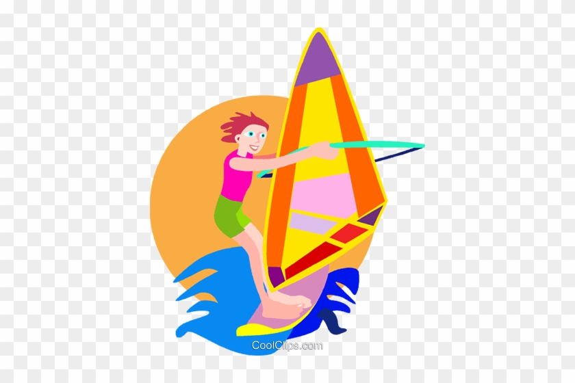 Windsurfer Royalty Free Vector Clip Art Illustration - Windsurfer Royalty Free Vector Clip Art Illustration #1198676