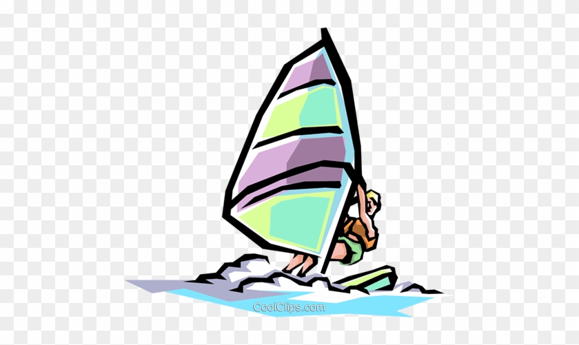 Sailboard Royalty Free Vector Clip Art Illustration - Sail #1198683