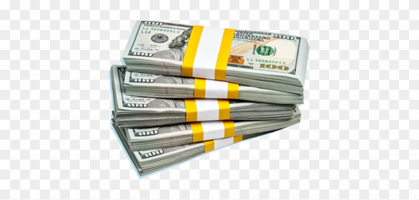 Stack Of Money Transparent Fajo De Billetes De 100 Dolares - 