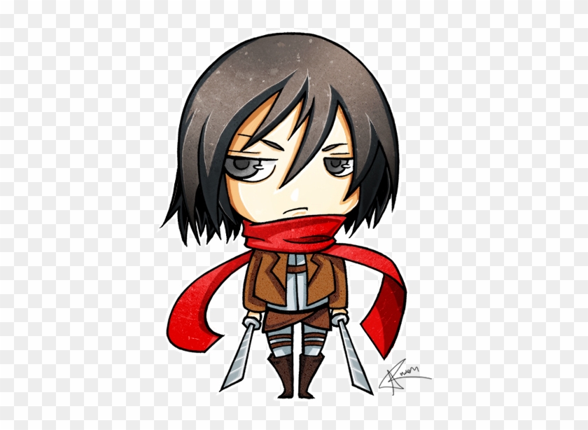 Chibi Mikasa // Shingeki No Kyojin By Raventears On - Levi #1198996.