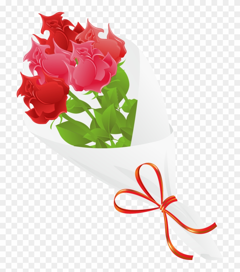 Garden Roses Beach Rose Flower - Blumenstrauß Der Rosa Und Herrlichen Rosen Grußkarte #1199049