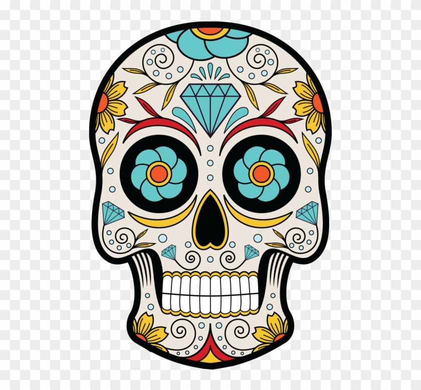 Tete De Mort Mexicaine - Sugar Skull Shower Curtain #1199129