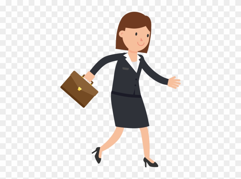 Corporate Woman Walking With Suitcase - Wikimedia Commons #1199557