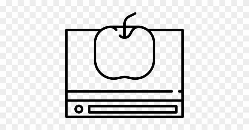 Apple On Book Vector - Apple #1199656