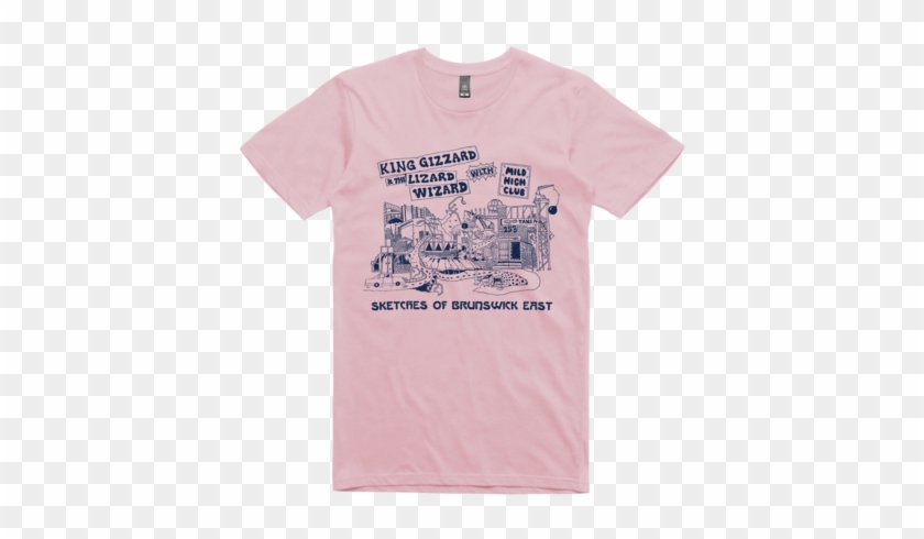 Sketches Of Brunswick / Pink T-shirt - King Gizzard T Shirt #1199800