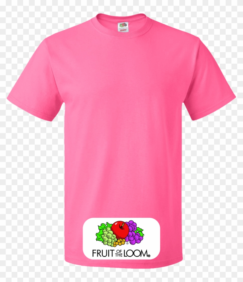 Fruit Of The Loom Custom Neon Pink T Shirts - Fruit Of The Loom #1199832