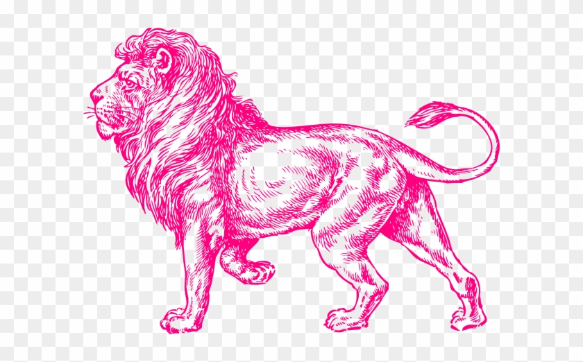 Pink Lion Clip Art At Clker Com Vector Clip Art Online, - Lion Full Body Tattoo #1200044