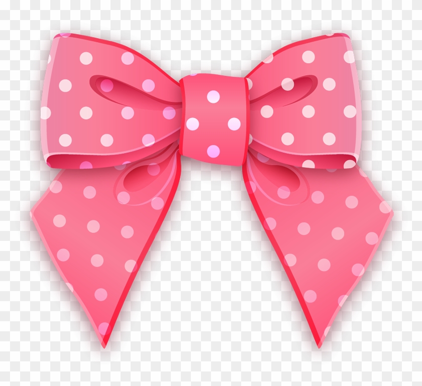Ribbon1 - Pink Polka Dot Lace Background #1200377