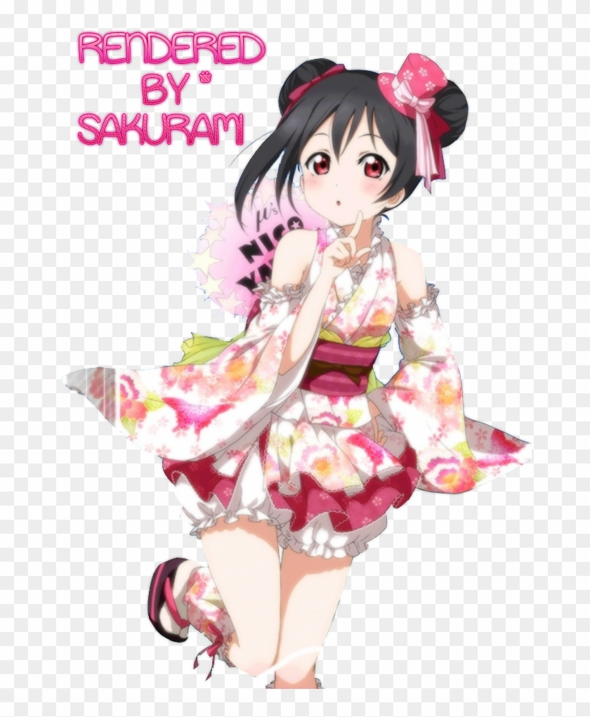 Love Live Nico Render 3 By Natsuzukisakurami - Love Live! Nico Yazawa Cosplay Kimono Costume #1200564