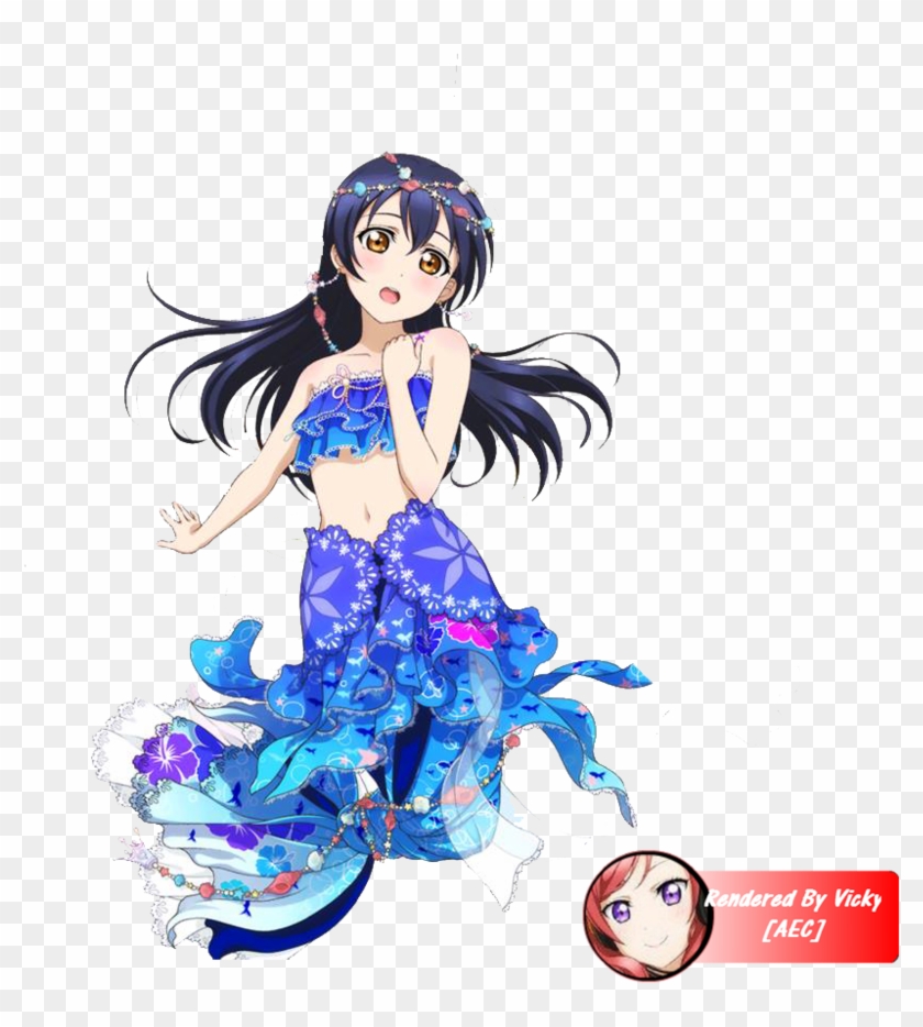 Umi Mermaid Sr Render By Vivitakido By Vivitakido-d7ox7au - Love Live Card Umi Transparent #1200570