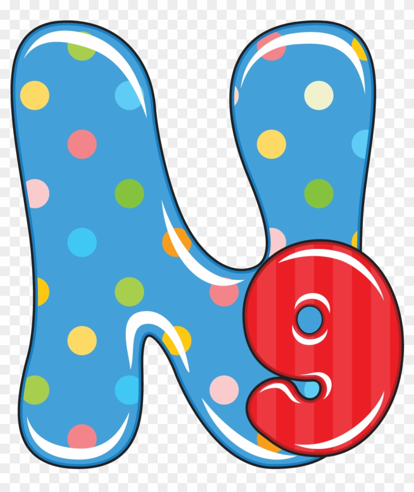 N Is For Nine, Baby Alphabet - Single Alphabet Letters Designs W With Baby #1200656