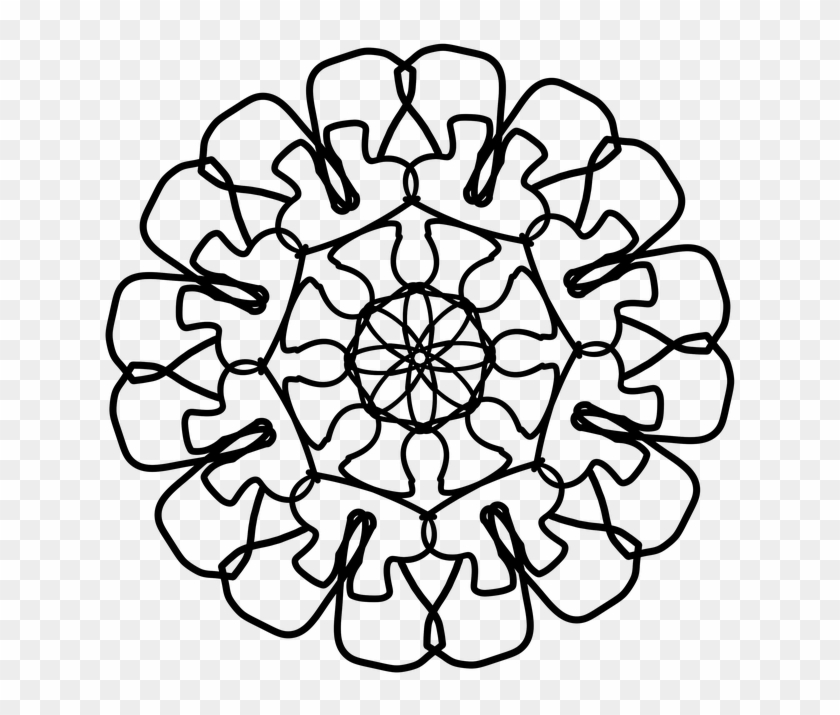 Black Flower Design 11, Buy Clip Art - Coloring Book #1200716