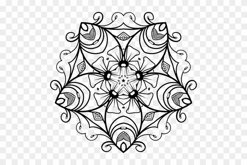 Abstract Detailed Flower Design In Black And White - Positive Affirmation Quotes Adult Coloring Book [book] #1200721
