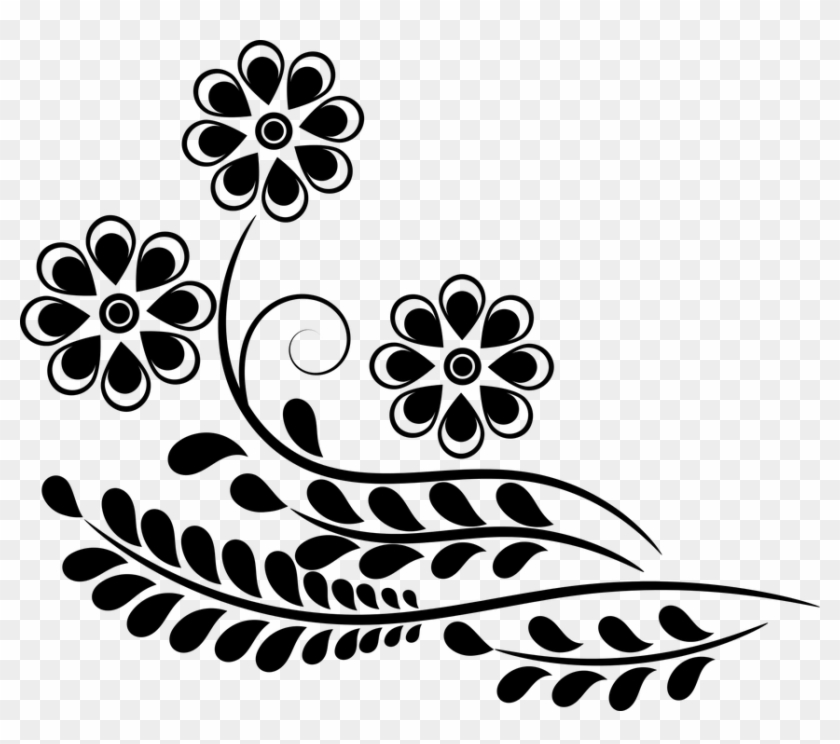Black And White Flower Designs 10, Buy Clip Art - Flower Designs Clipart Black And White #1200726