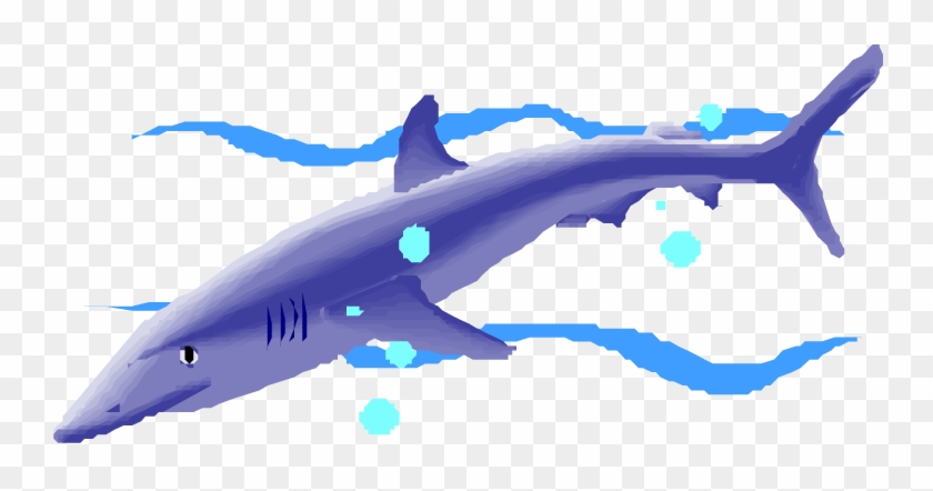 Great White Shark Clipart Purple - Shark #1200802