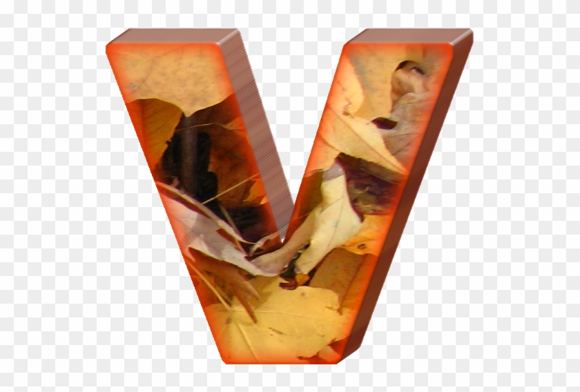 Fall Leaf Png Download - Fall Letter V #1200843